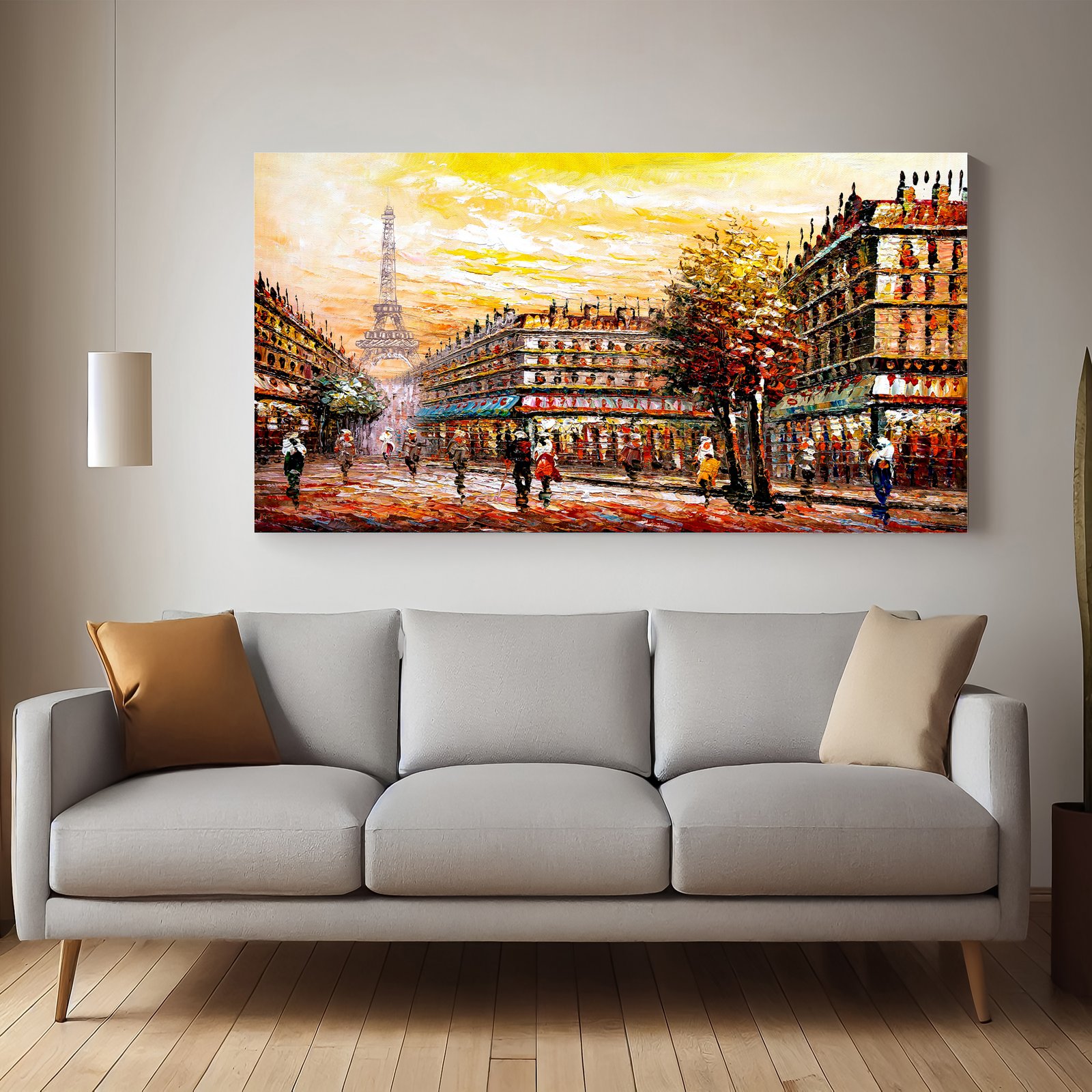 Street View Paris Premium Canvas Wall Painting  decorative masterpiece for home decor